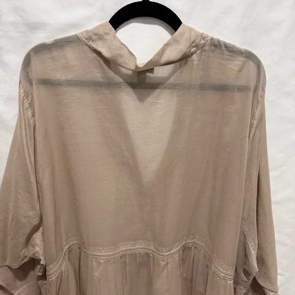 Torrid Size 5 Boho Gauzy Cotton Peasant Top Tassel Detail Relaxed Fit Milkmaid - Picture 10 of 14